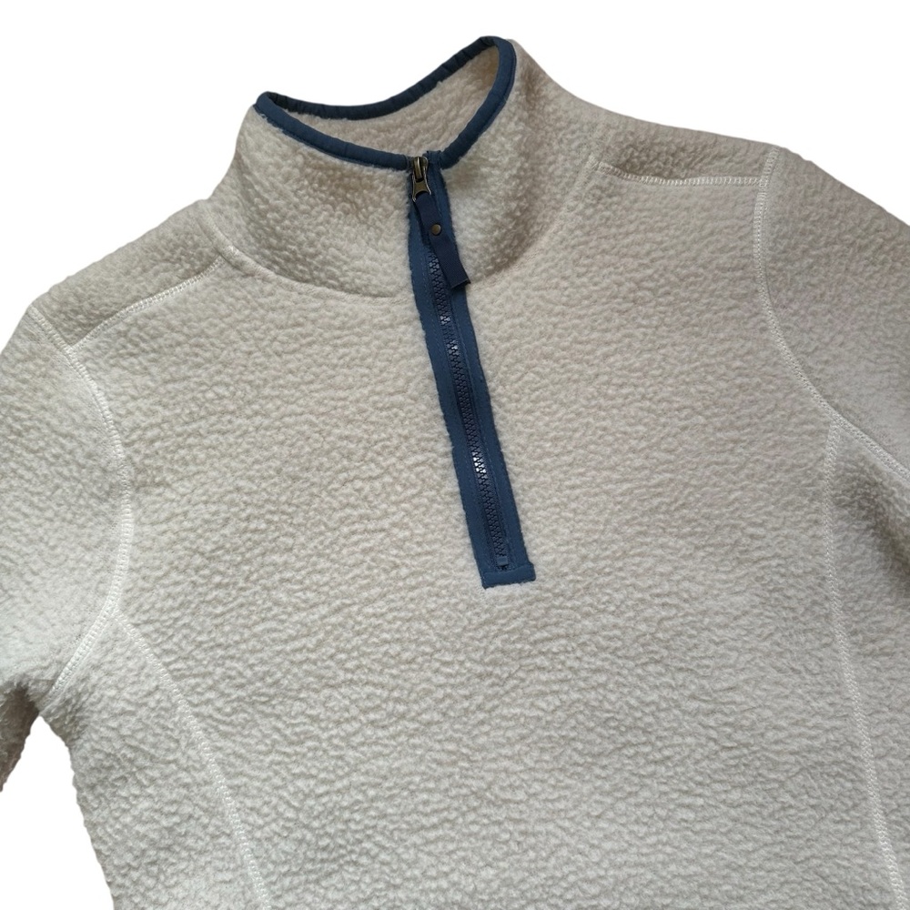Avalanche Women's Ivory 1/4 Zip Fleece Berber Pullover With Pockets - M - Picture 5 of 10
